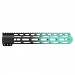 CERAKOTE GRADIENT| AR-15 ANGLE CUT CLAMP ON M-LOK 12 INCH HANDGUARD- BLACK BASE- GRADIENT- ROBINS EGG -MADE IN U.S.A